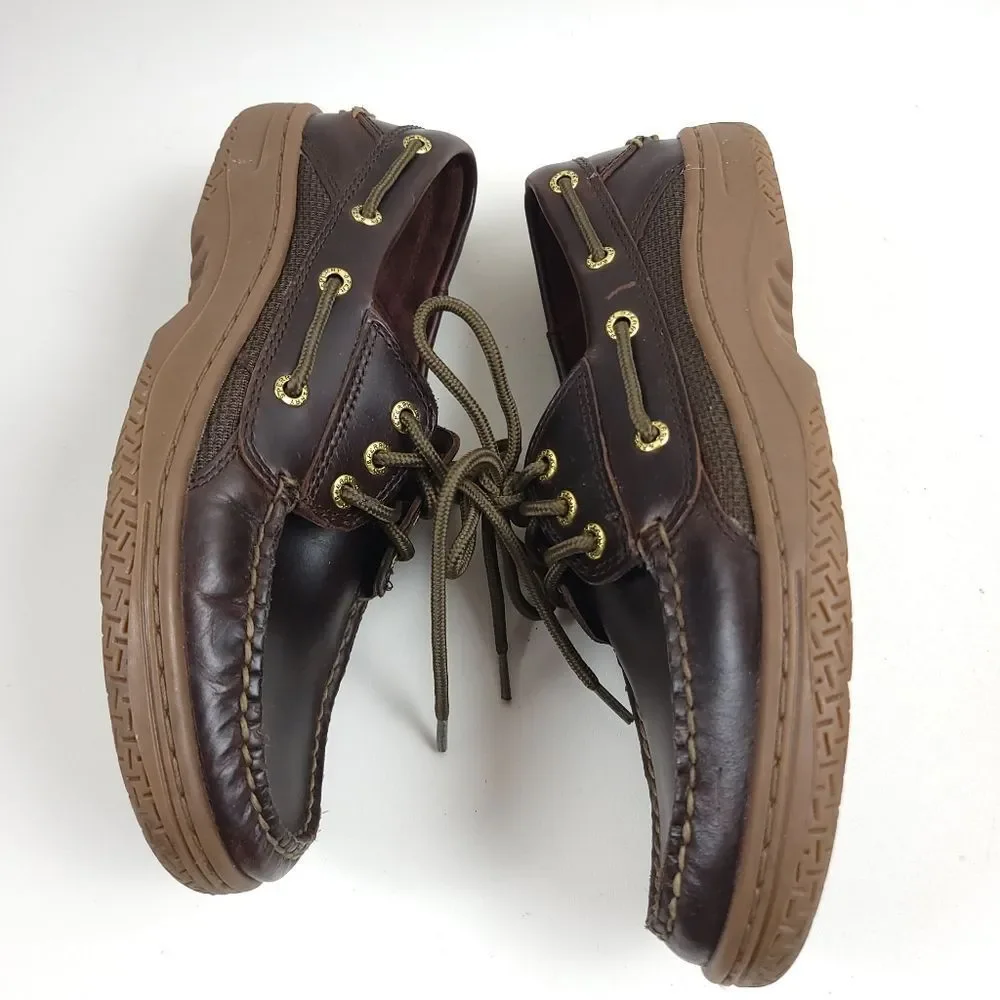 Sperry Men’s Authentic Original Burnished Leather Boat Shoes STS20876 7.5